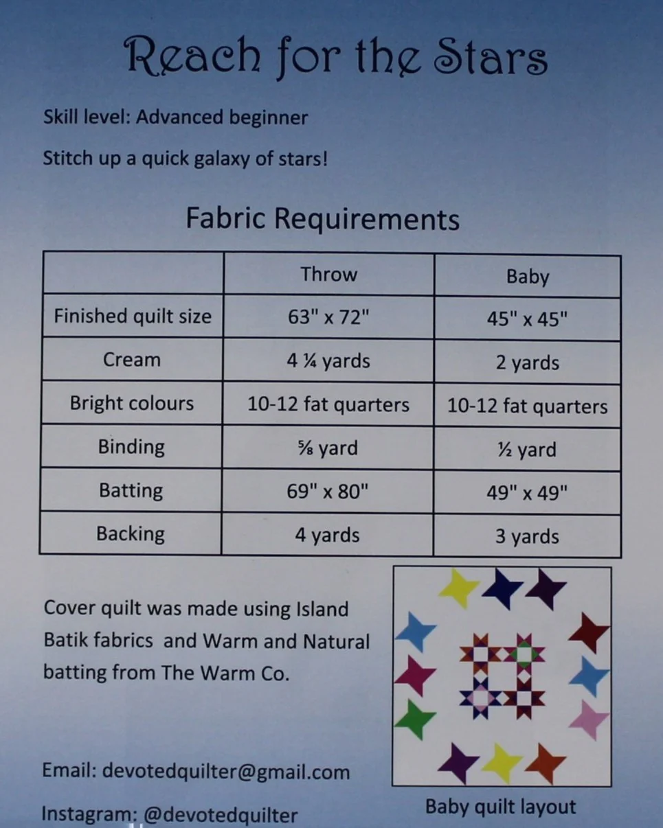 Reach for the Stars - Quilting Pattern - Devoted Quilter - Image 2