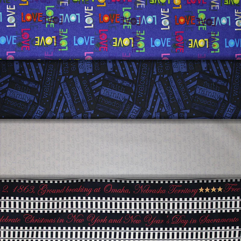 Text Prints - 45" - 100% Cotton
