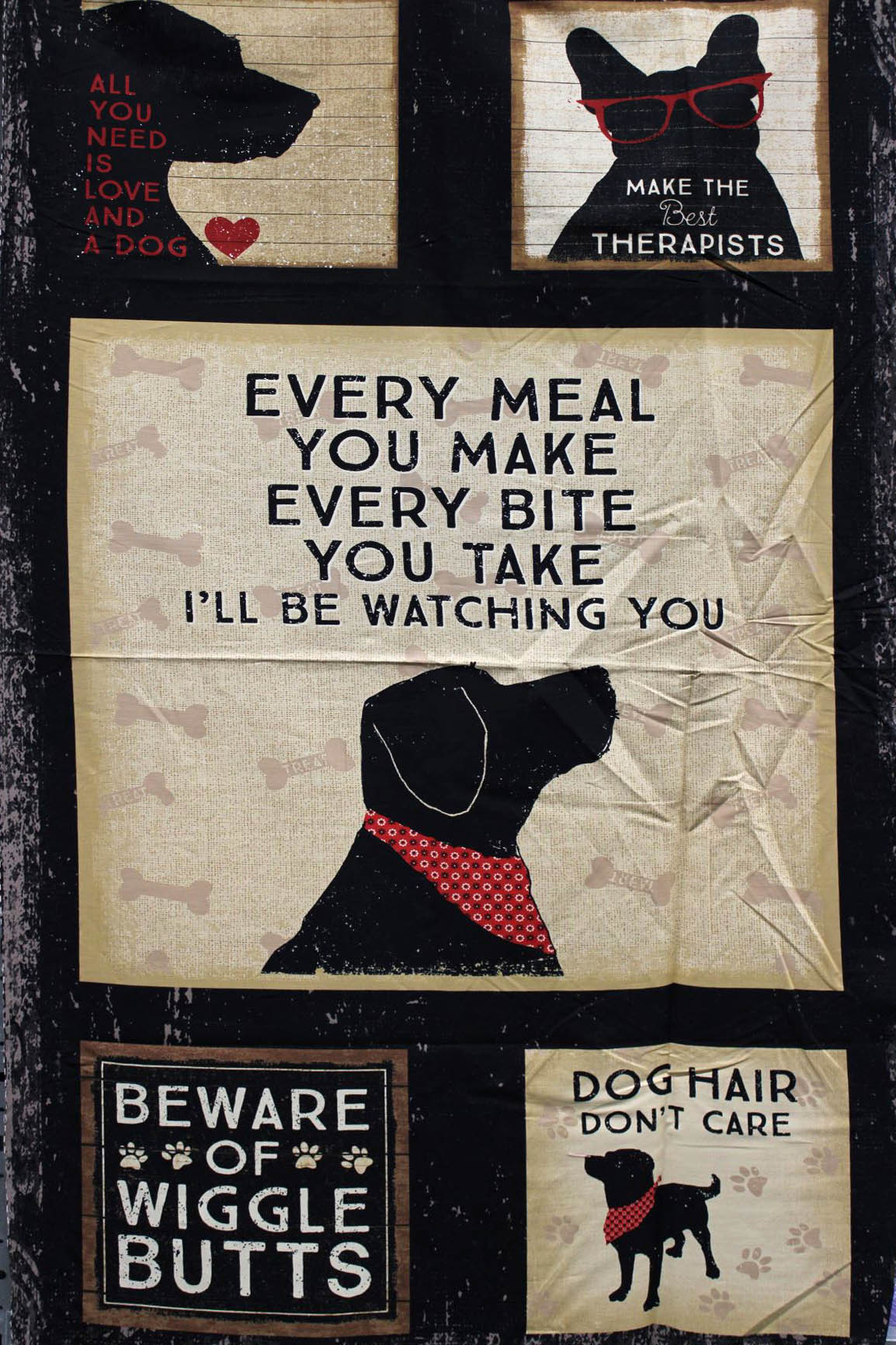 Dog - 24x45" Panels - 100% Cotton - Image 2