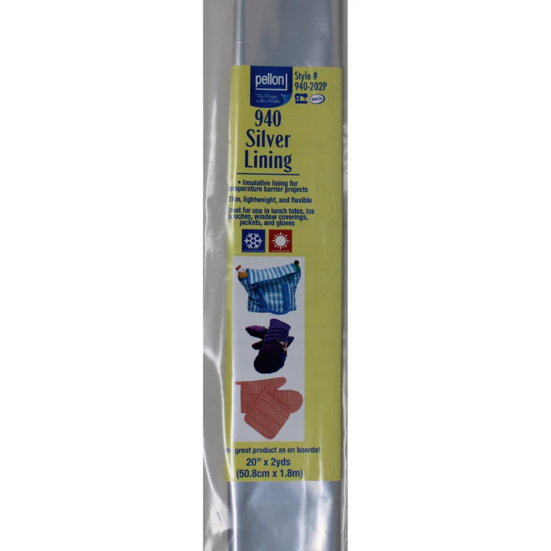 Silver Lining Insul-film - 100% Metalized Polypropylene Insulation - Pellon 940 - 20" x 2yds