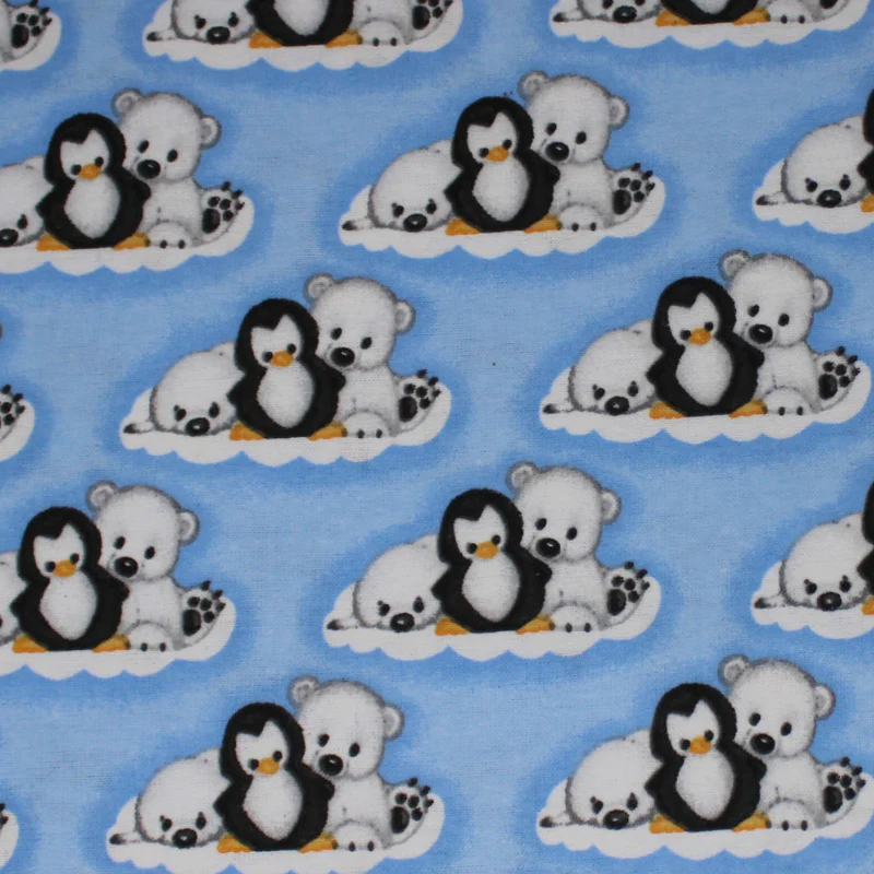 Arctic Animals - 43/44" - 100% cotton flannel