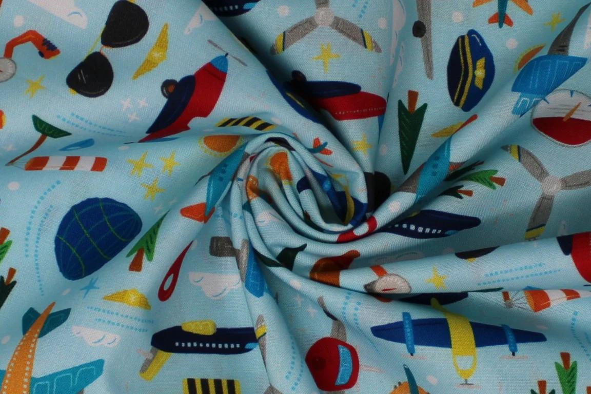 Aviation Adventures - 44" - 100% cotton - Image 4
