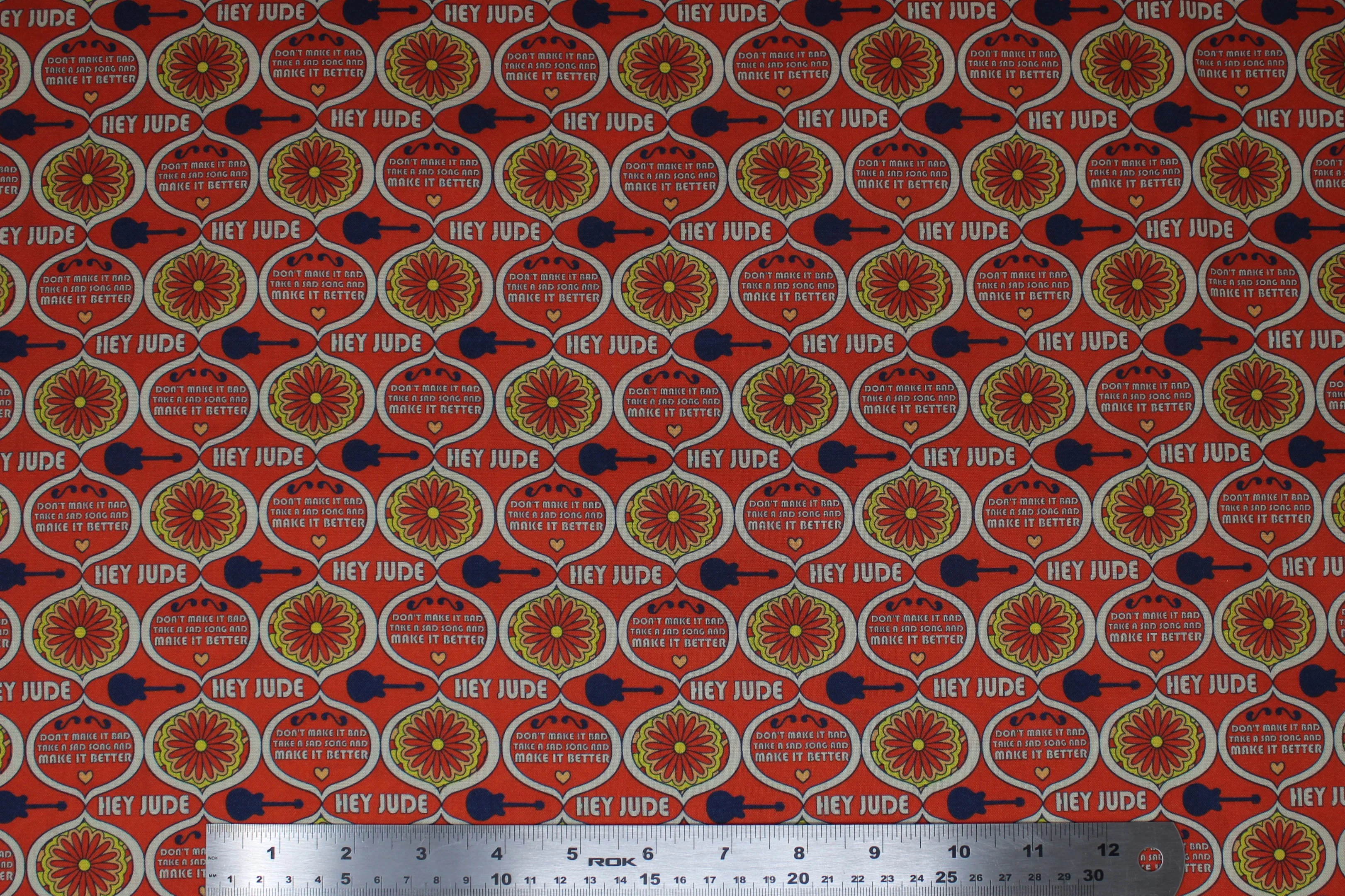Lennon/McCartney Hey Jude Toss - 44" - 100% cotton - Image 2
