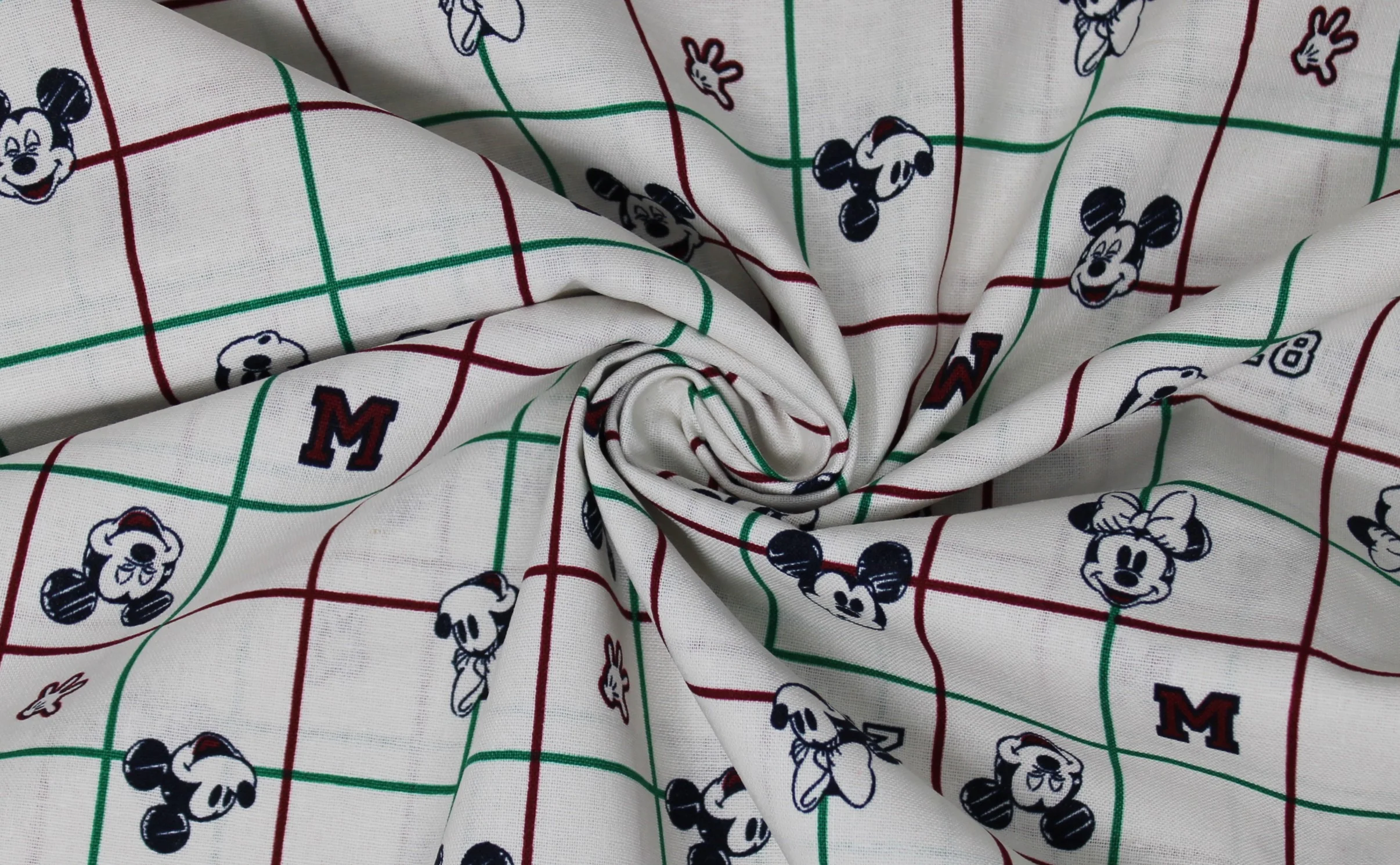 Mickey Minnie Grid - 45" - 100% cotton - Image 4
