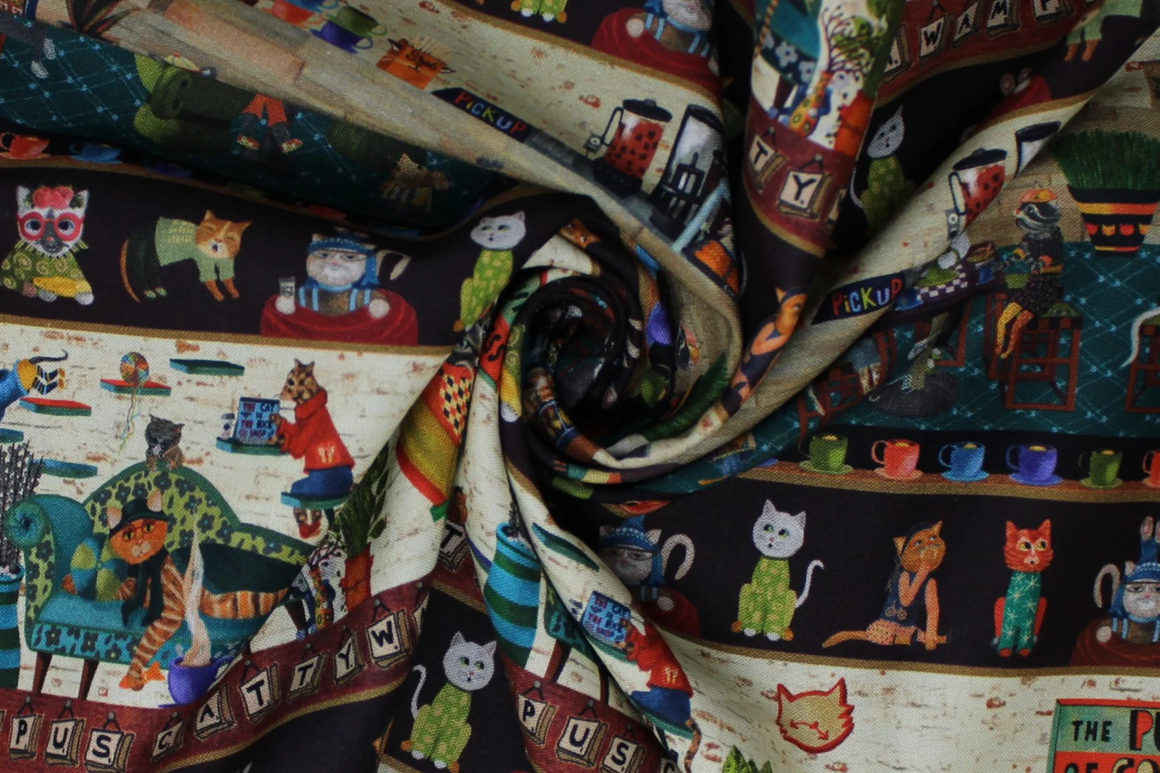 Purrsuit of Coffeeness - 44/45" - 100% cotton - Image 3