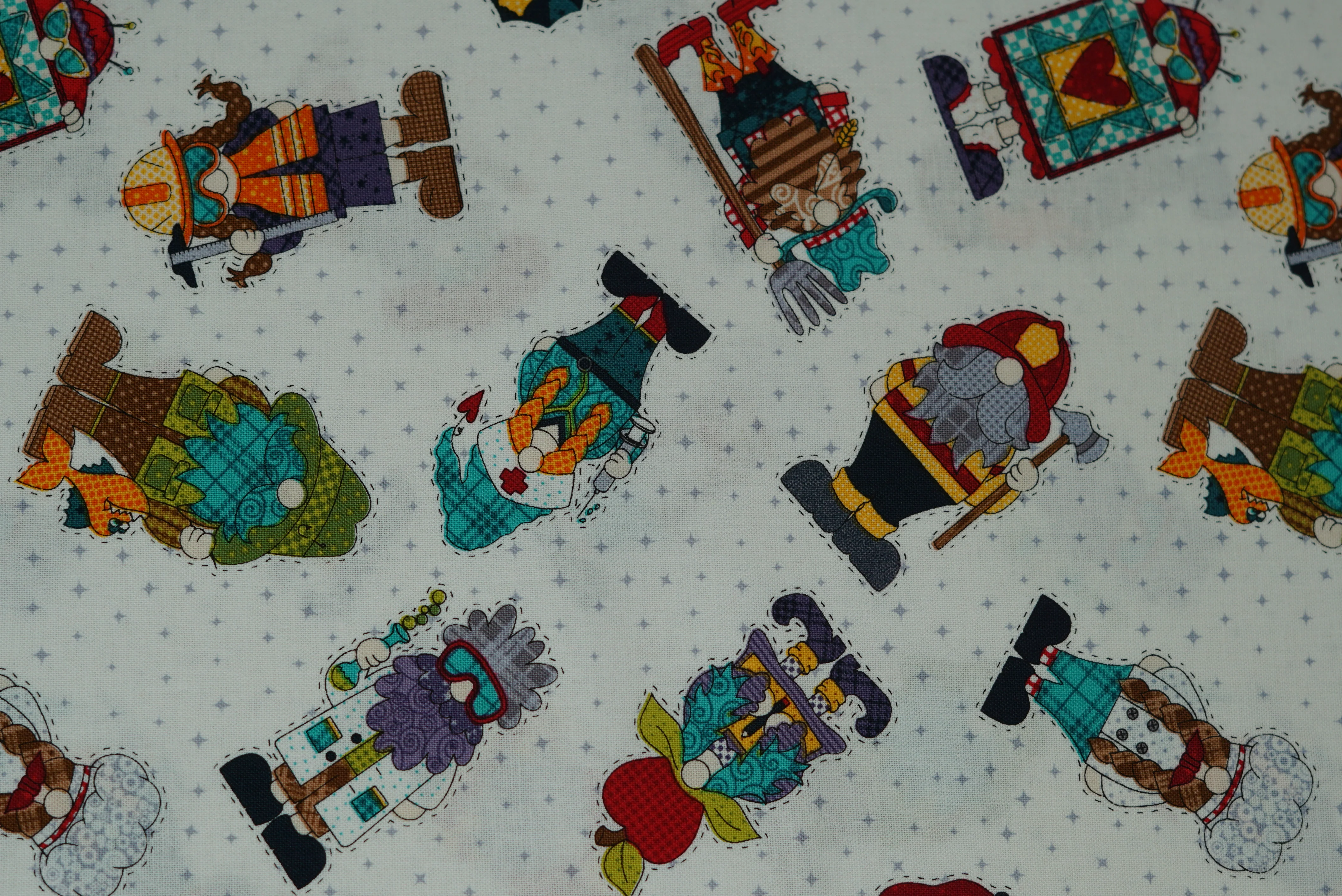 Gnome Town Heroes - 44/45" - 100% Cotton - Image 5