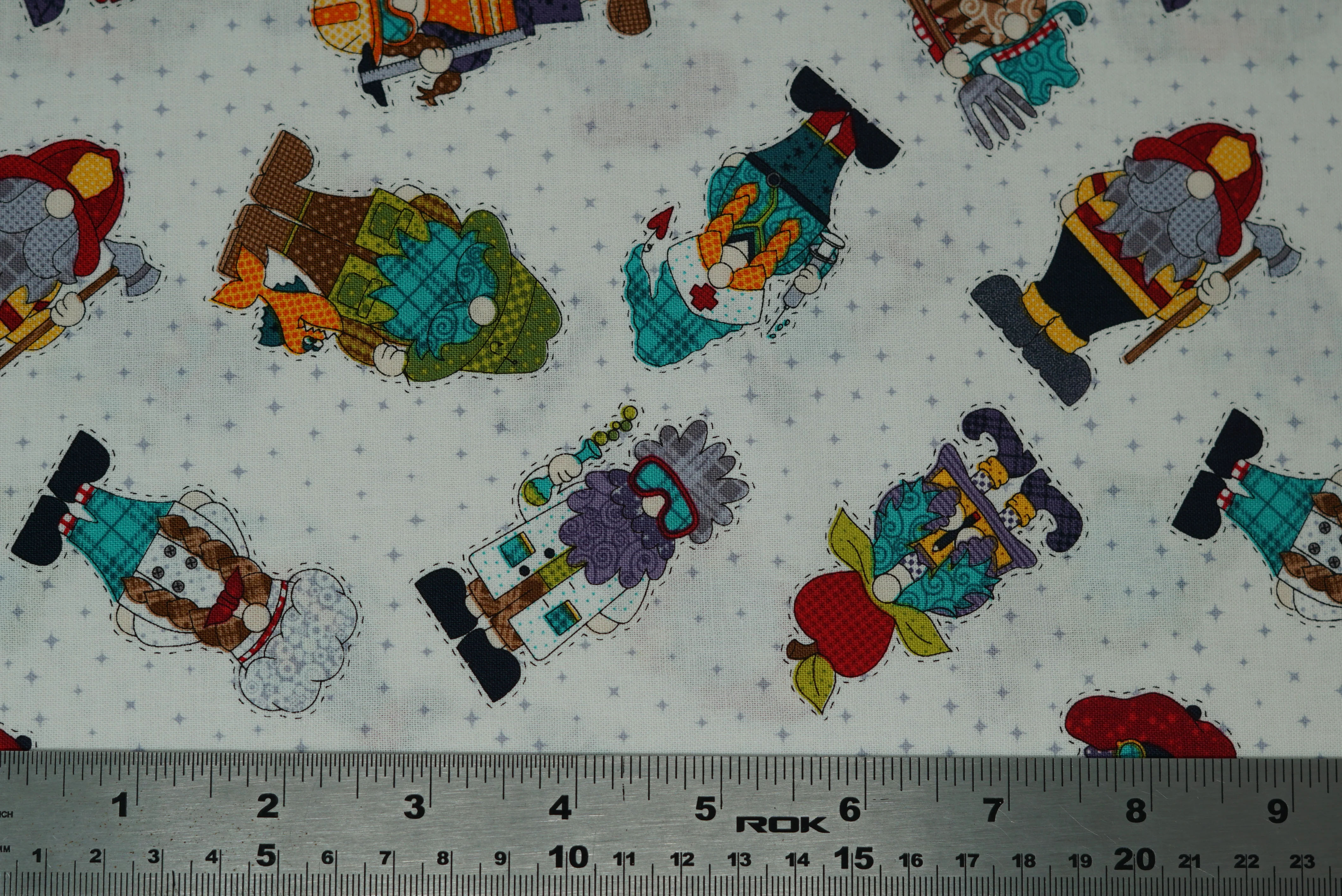 Gnome Town Heroes - 44/45" - 100% Cotton - Image 6