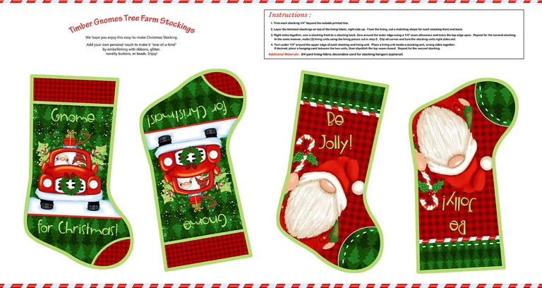Timber Gnomies - 24x44" Panel - 100% Cotton - Image 2