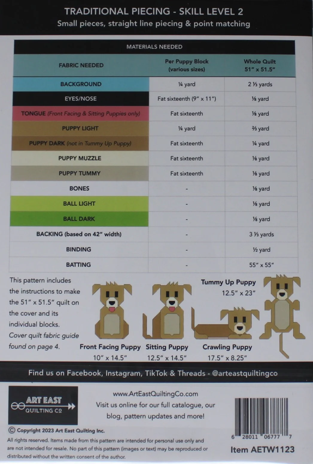 Tail Wags (A Puppy Quilt) - Quilting Pattern - Art East Quilting Co. - Image 2