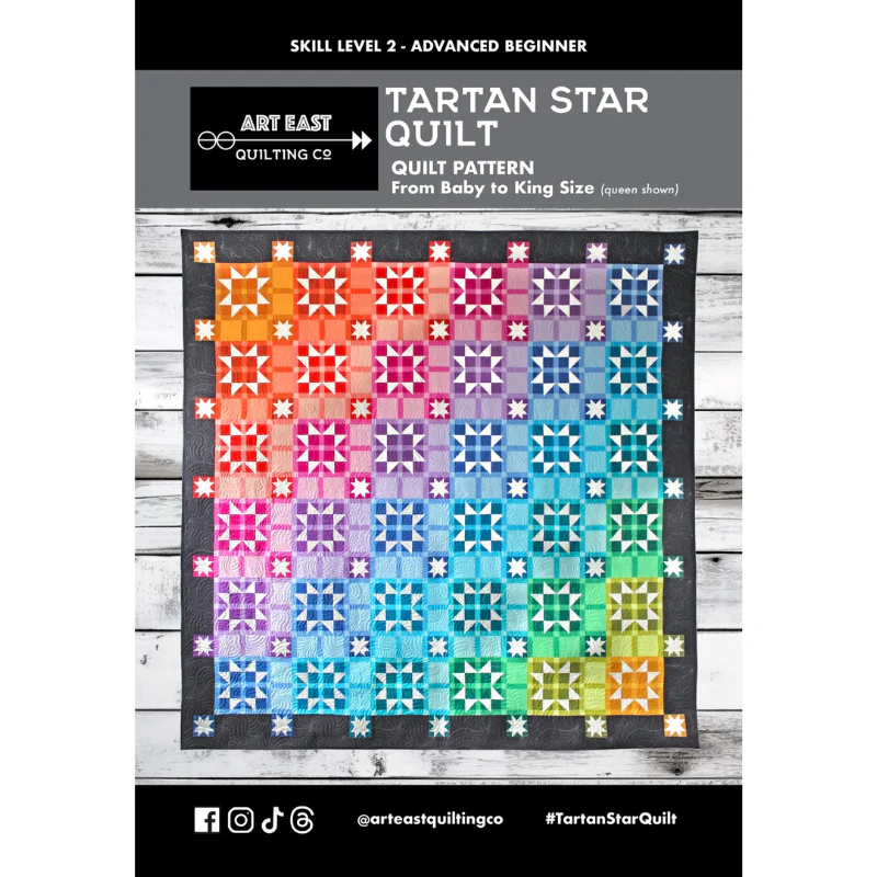 Tartan Star Quilt - Quilting Pattern - Art East Quilting Co.