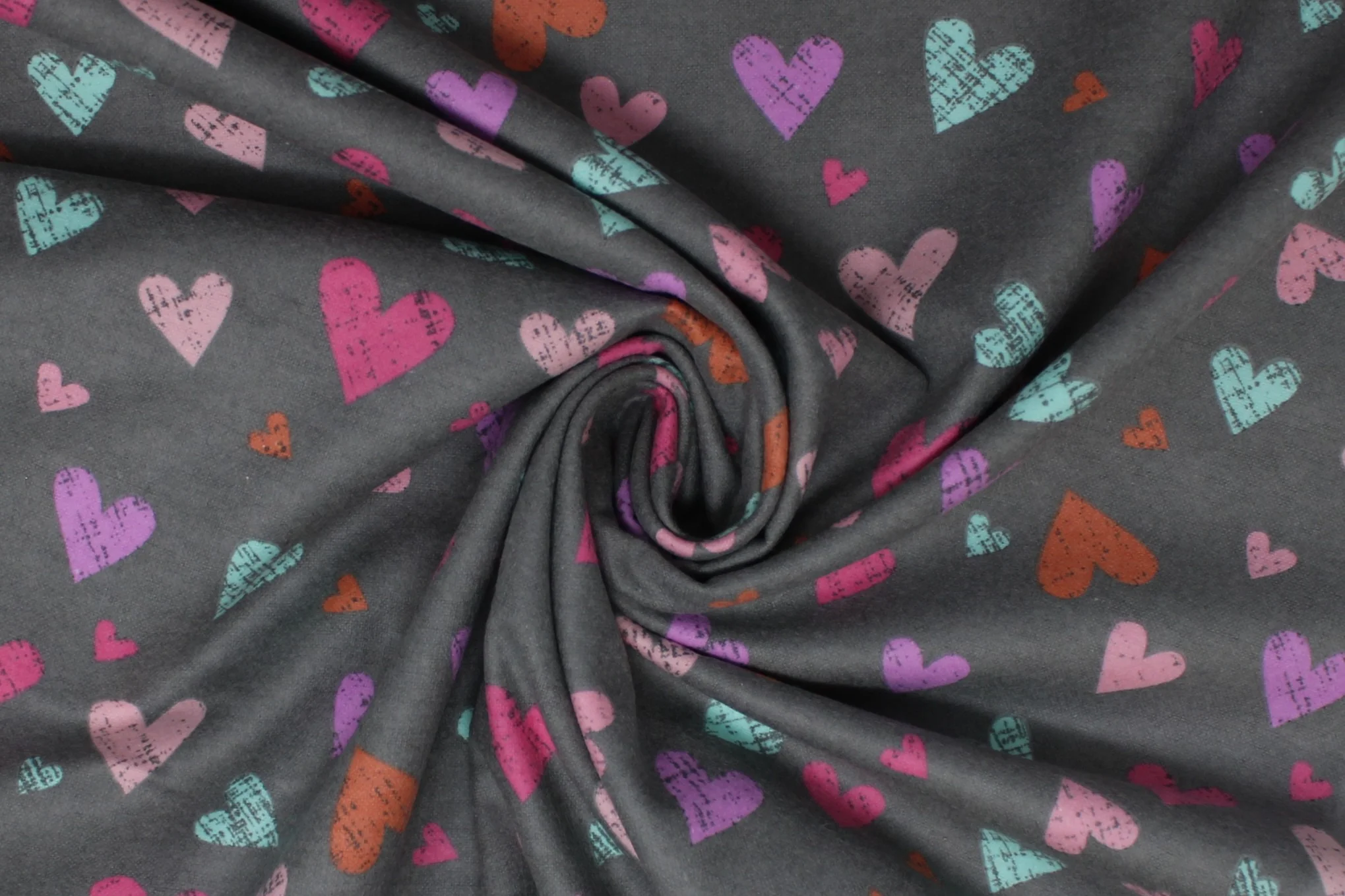 Heart Prints - 43" - 100% cotton flannel - Image 3