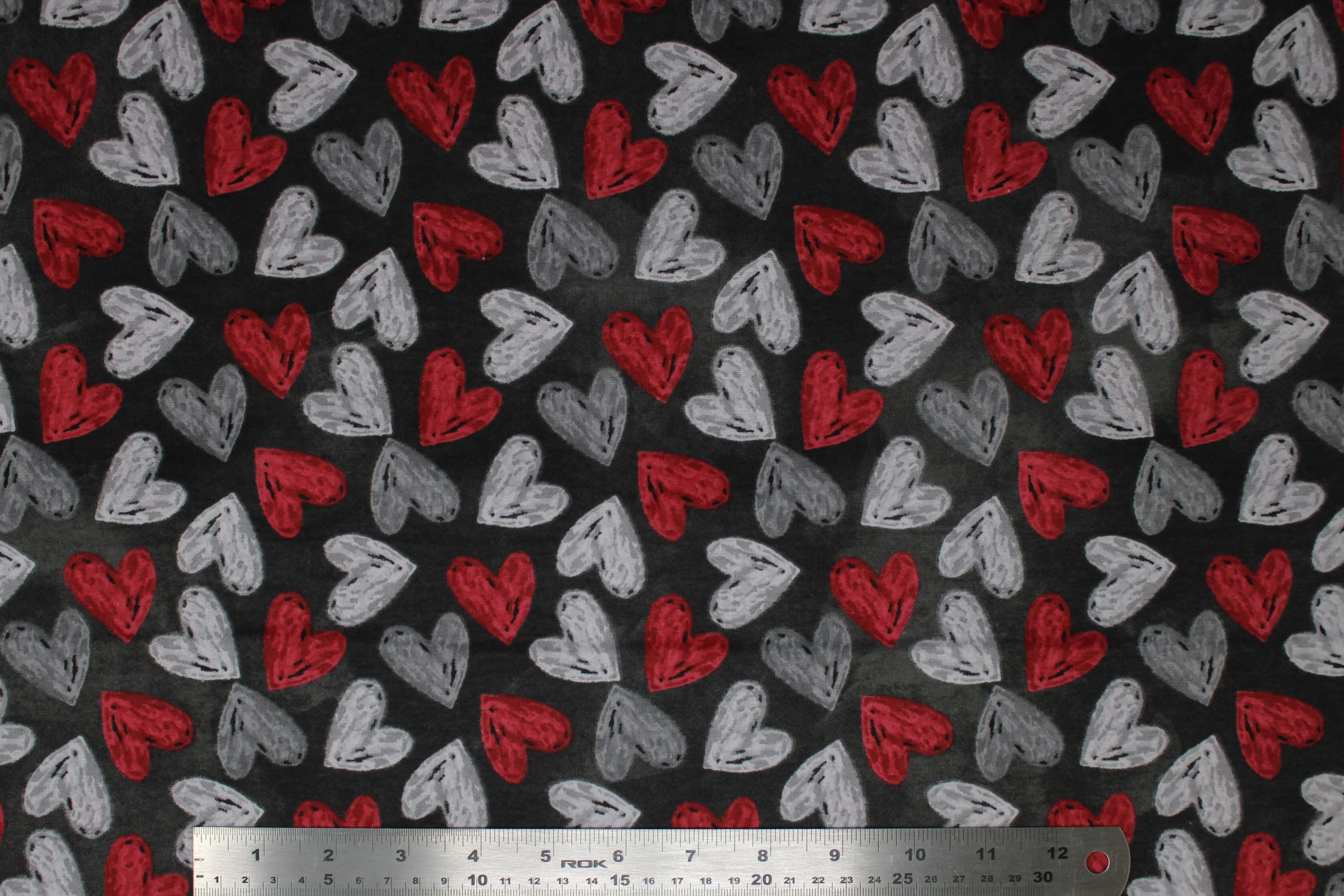 Heart Prints - 43" - 100% cotton flannel - Image 6