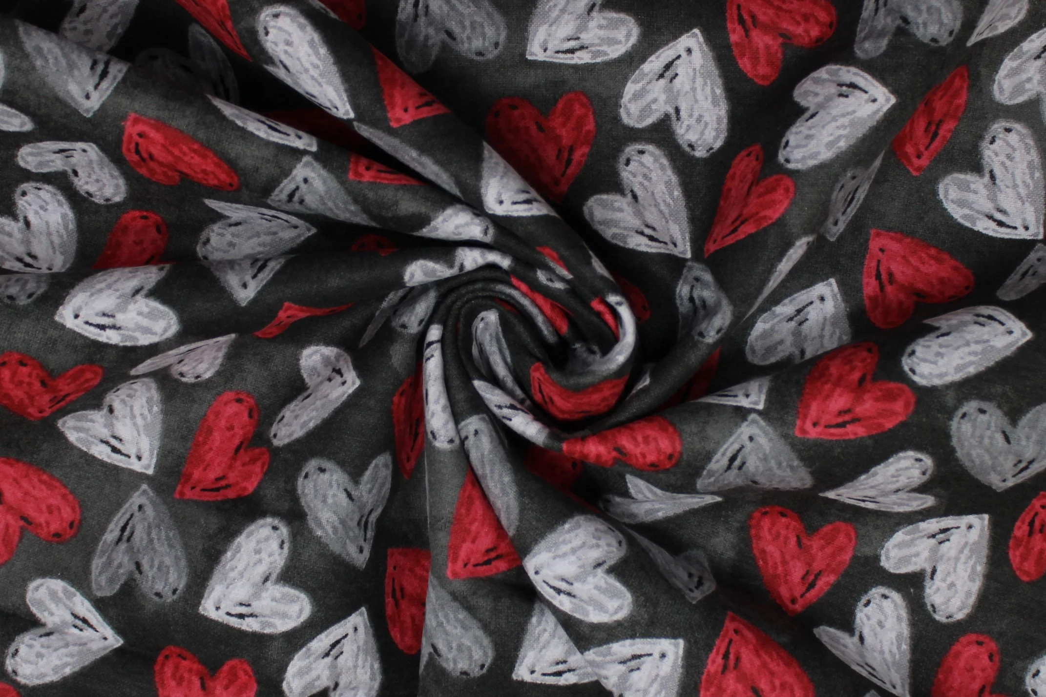 Heart Prints - 43" - 100% cotton flannel - Image 7
