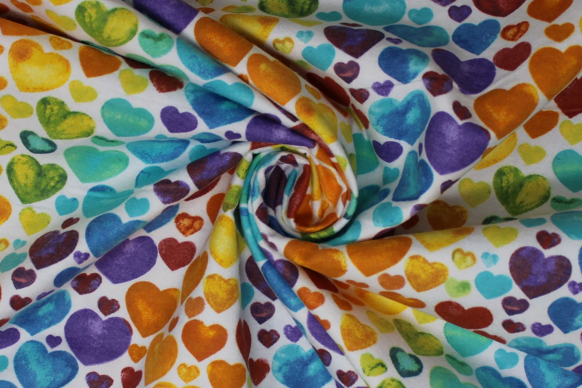 Watercolour Prints - 43" - 100% cotton flannel - Image 3