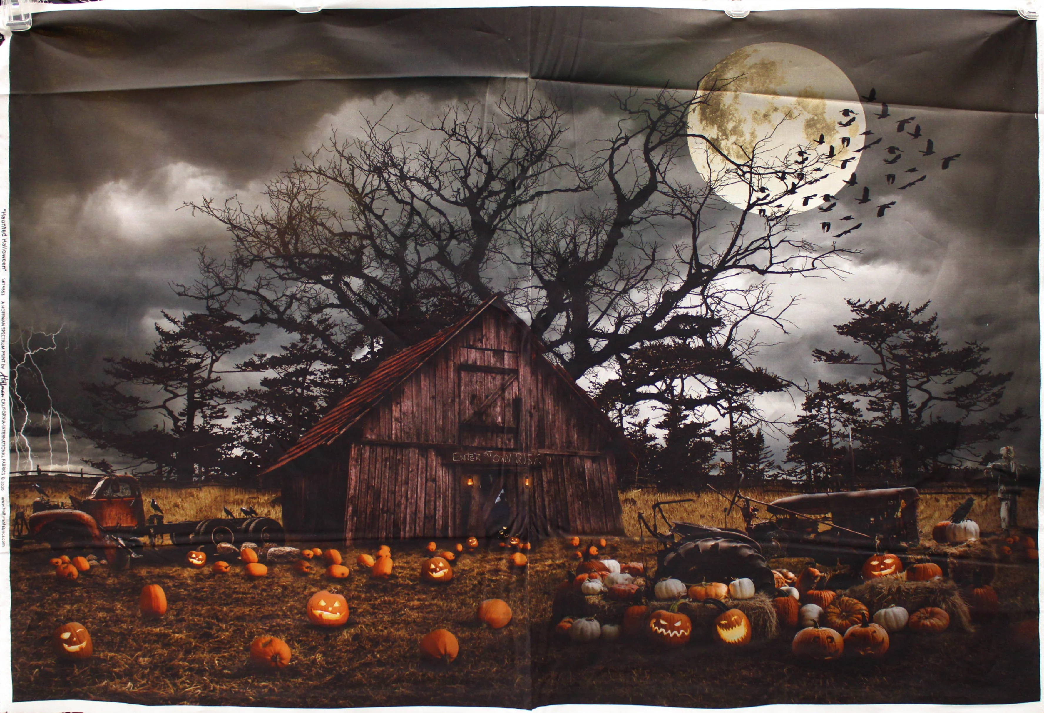 Haunted Halloween Panel (30" x 45") - 100% Cotton - Image 2