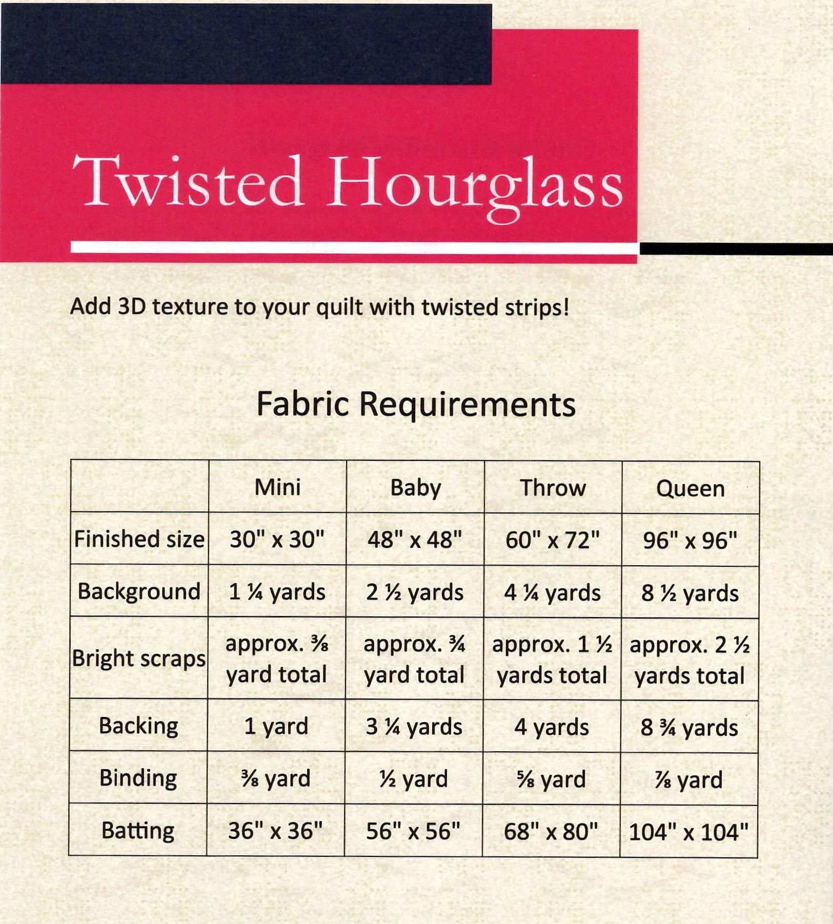 Twisted Hourglass - Quilting Pattern - Devoted Quilter - Image 2